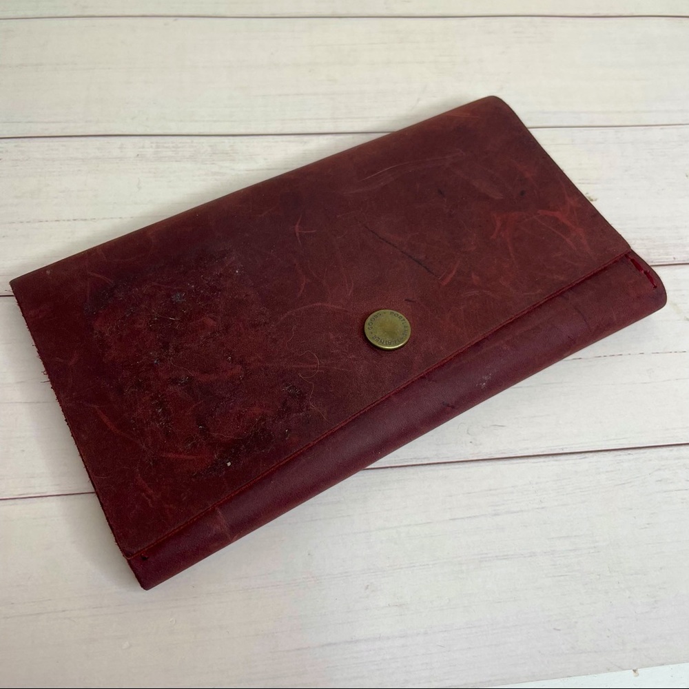 Red Portland Leather Goods trifold wallet